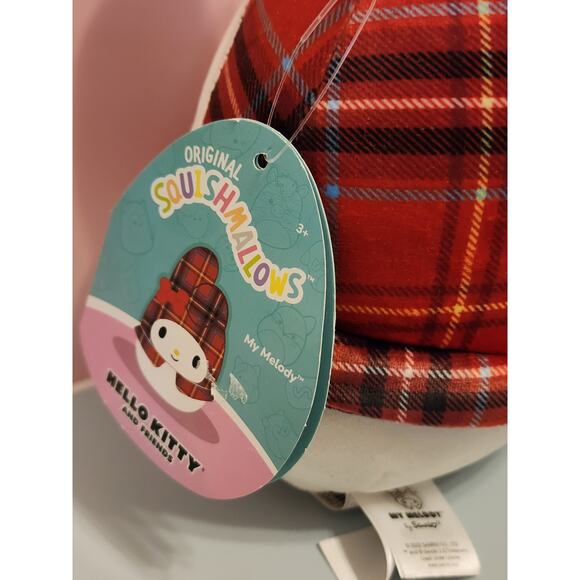 Sanrio Hello Kitty Plush My Melody New With Tags Plaid Squishmallow - Picture 3 of 3